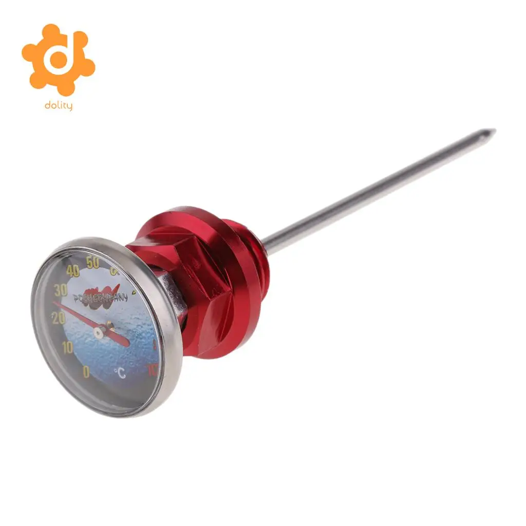 14.5cm Oil Tank Dipstick w/ Temperature Gauge for 110cc 125cc Scooter ATV