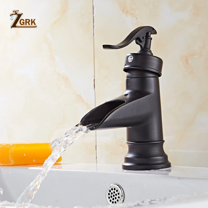 ZGRK Bathroom Faucet High Quality Black Basin Faucet Waterfall Contemporary Bathroom Deck Faucet
ZGRK Bathroom Faucet High Quality Black Basin Faucet Waterfall Contemporary Bathroom Deck Faucet