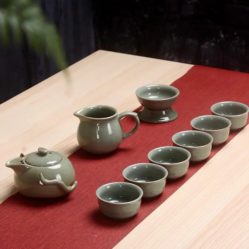Chinese Kung Fu Tea Set Ceramics Tea Cup Teapot 9-Piece Tea Suit Chinese Tea Ceremony Teaware Sets Gift For Friend
Chinese Kung Fu Tea Set Ceramics Tea Cup Teapot 9-Piece Tea Suit Chinese Tea Ceremony Teaware Sets Gift For Friend