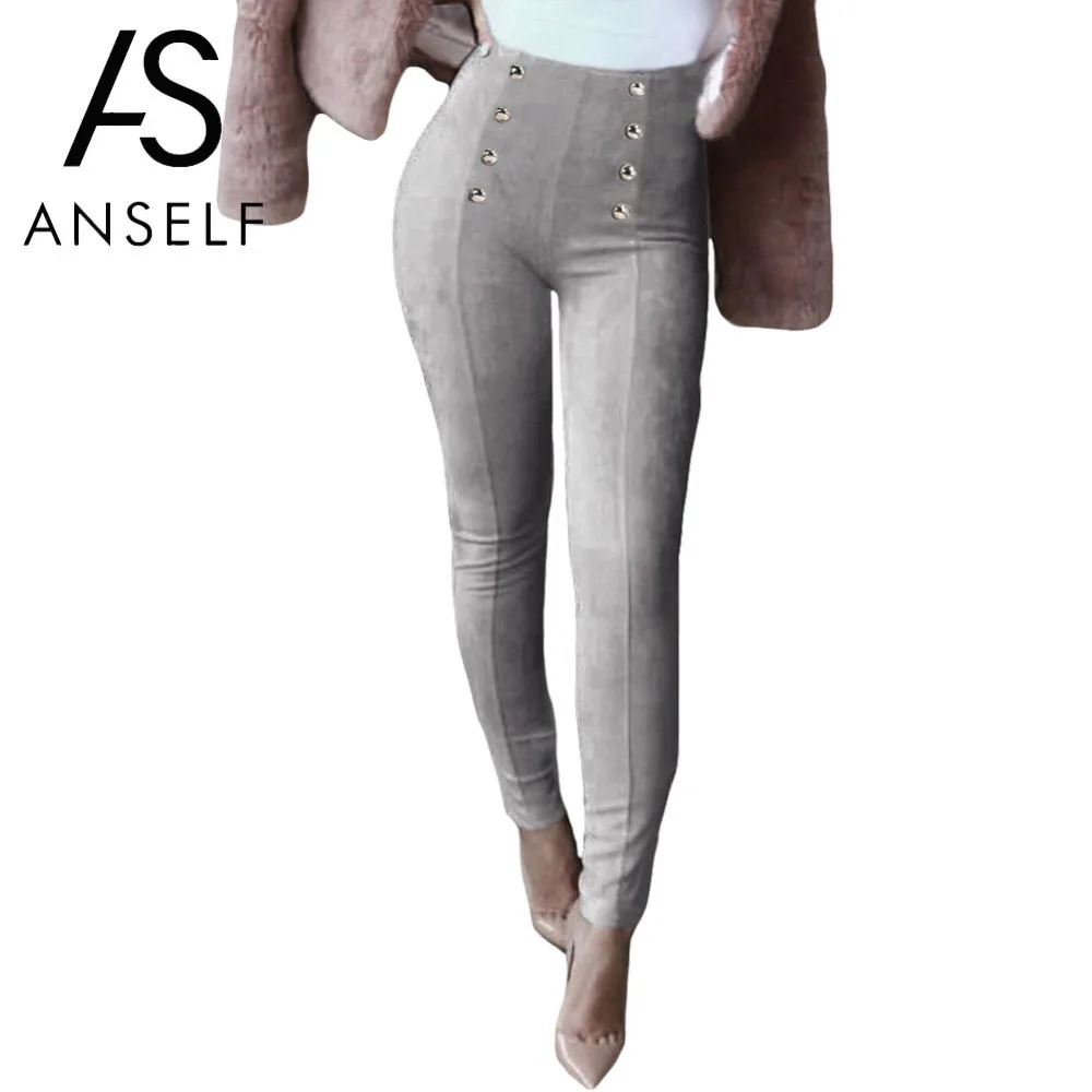 Anself High Waist Faux Suede Pants Women Winter Elastic Stretch Slim Legging Plus Size Trousers Solid Button Skinny Pencil Pants
Anself High Waist Faux Suede Pants Women Winter Elastic Stretch Slim Legging Plus Size Trousers Solid Button Skinny Pencil Pants