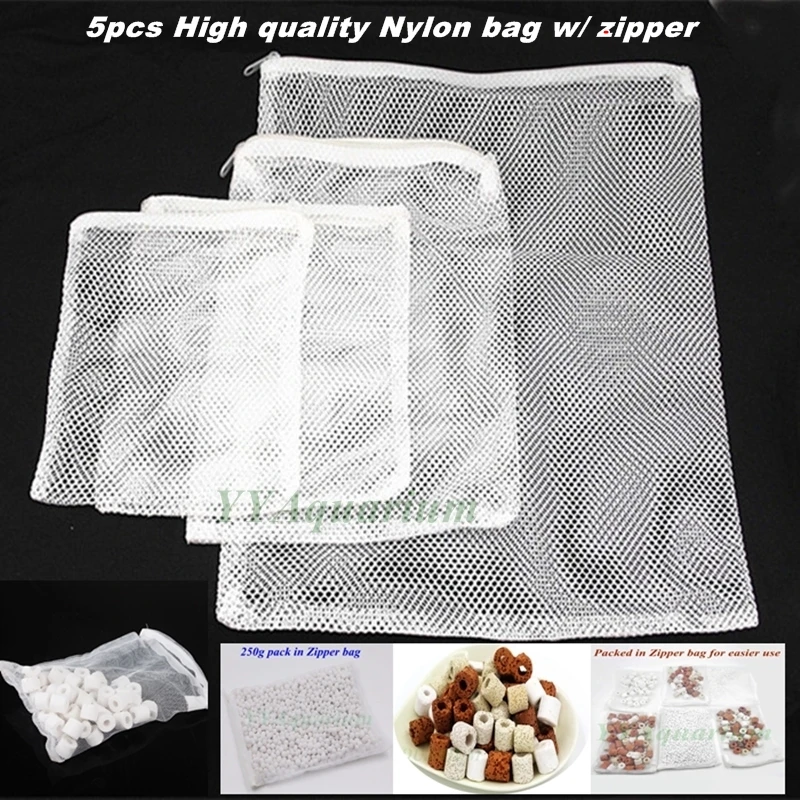 5PCS /lot Nylon Mesh Bag pouch Aquarium Ponds Pool Marine Filter media Bags Non-toxic Sack w/ Zipper Foods Agriculture Bags
5PCS /lot Nylon Mesh Bag pouch Aquarium Ponds Pool Marine Filter media Bags Non-toxic Sack w/ Zipper Foods Agriculture Bags