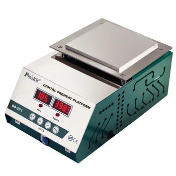Pros'kit SS-571H 300W Digital Preheat Platform PID Wisdom Temperature Control For SMD BGA PCB mobile phone LCD screen repair
Pros'kit SS-571H 300W Digital Preheat Platform PID Wisdom Temperature Control For SMD BGA PCB mobile phone LCD screen repair