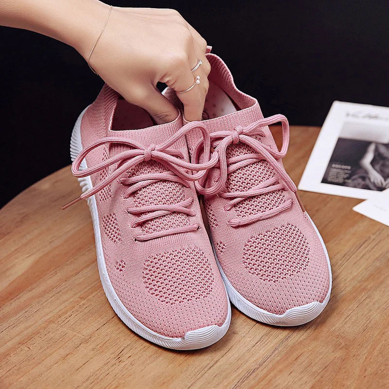 Women's Solid Color Sneakers Mesh Lace-up Shoes Woman Flat Sneakers Stretch Fabric Ladies New Casual Fashion Shoes
Women's Solid Color Sneakers Mesh Lace-up Shoes Woman Flat Sneakers Stretch Fabric Ladies New Casual Fashion Shoes