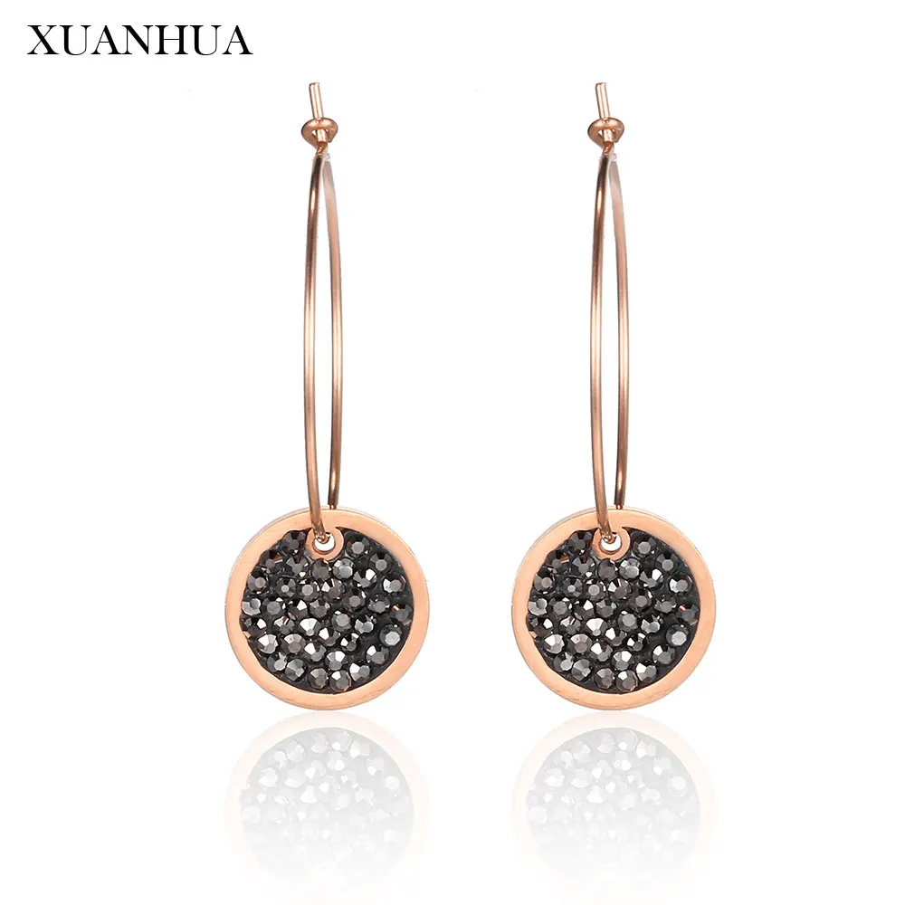 XUANHUA Rose Gold Hoop Earrings Fine Jewelry Accessories Stainless Steel Jewelry Woman Vogue 2019 For Lovers Gifts For Women
XUANHUA Rose Gold Hoop Earrings Fine Jewelry Accessories Stainless Steel Jewelry Woman Vogue 2019 For Lovers Gifts For Women