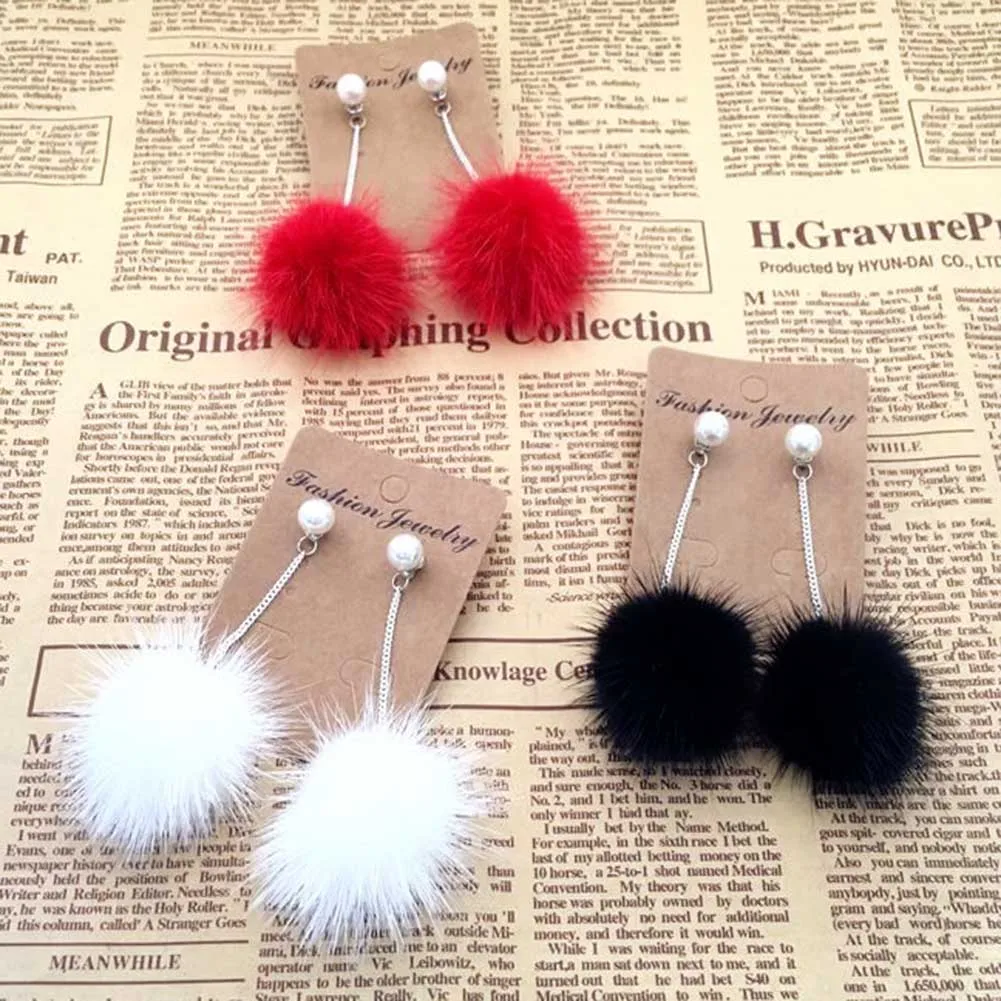 1 pair New Jewelry Wholesale Fashion Mink hair Earrings For Women Marten Mink Earring Ball Top Earring With Imitation Pearl
1 pair New Jewelry Wholesale Fashion Mink hair Earrings For Women Marten Mink Earring Ball Top Earring With Imitation Pearl
