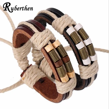 Ruberthen 2017 Fashion Design Bronze Spring Wood Beads Genuine Leather Bracelet Vintage Hot Sale Leather Bracelet Drop Ship
Ruberthen 2017 Fashion Design Bronze Spring Wood Beads Genuine Leather Bracelet Vintage Hot Sale Leather Bracelet Drop Ship