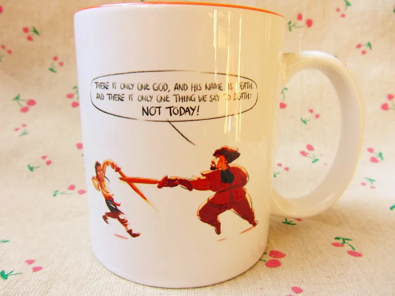 New Quality Ceramic Coffee Mug Cup Of A Song of Ice and Fire Game of Thrones Arya Stark Not Today 
New Quality Ceramic Coffee Mug Cup Of A Song of Ice and Fire Game of Thrones Arya Stark Not Today