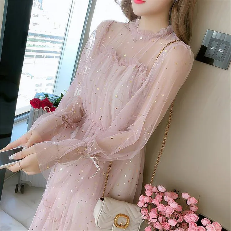 Women's spring and autumn 2019 new Korean lace temperament fairy vestidos bottoming mess dress
Women's spring and autumn 2019 new Korean lace temperament fairy vestidos bottoming mess dress