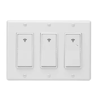 WiFi Smart Wall Light Switch Timing Function Suit for 3Gang Switch Box Works with Alexa Google Home remote control light key 
WiFi Smart Wall Light Switch Timing Function Suit for 3Gang Switch Box Works with Alexa Google Home remote control light key