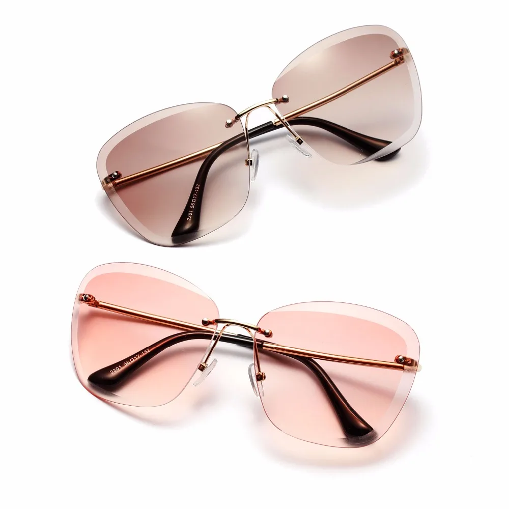 New brand designer Women Unique Frosted Square Sunglasses Rimless Gradient brown Lens Sun Glasses Female UV400 Gafas de sol
New brand designer Women Unique Frosted Square Sunglasses Rimless Gradient brown Lens Sun Glasses Female UV400 Gafas de sol
