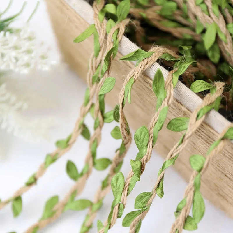 5mm*2m Artificial Green Leaves Hemp Rope DIY Rattan Wedding Birthday Decoration Rattan Gift Bouquet Packaging Rope
5mm*2m Artificial Green Leaves Hemp Rope DIY Rattan Wedding Birthday Decoration Rattan Gift Bouquet Packaging Rope