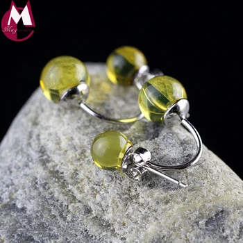 100% 925 Sterling Silver Double Round Mexico Natural Amber Handmade DIY Jewelry Simple Party Stud Earrings Valentine's Day
100% 925 Sterling Silver Double Round Mexico Natural Amber Handmade DIY Jewelry Simple Party Stud Earrings Valentine's Day