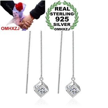 OMHXZJ Wholesale Fashion simple magic cube kpop 925 Sterling Silver Tassel pendant drop Long Ear Line Earrings For Women YS148
OMHXZJ Wholesale Fashion simple magic cube kpop 925 Sterling Silver Tassel pendant drop Long Ear Line Earrings For Women YS148
