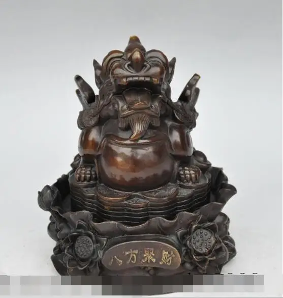 S00321 8" china bronze lotus animal Brave troops Pixiu Unicorn beast wealth rich statue B0403
S00321 8" china bronze lotus animal Brave troops Pixiu Unicorn beast wealth rich statue B0403