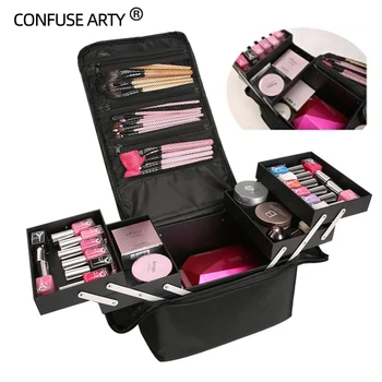 High Quality Professional Makeup Cosmetic Bag Large Capacity Storage case Multilayer Suitcase
High Quality Professional Makeup Cosmetic Bag Large Capacity Storage case Multilayer Suitcase