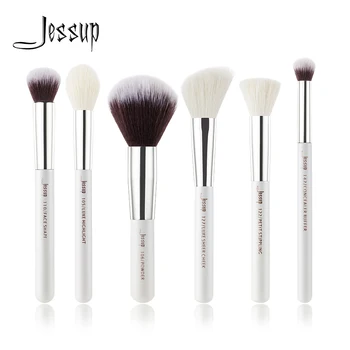Jessup 6pcs Pearl White/Silver Professional Makeup Brushes Sets Make up Brush Beauty Tools Buffer Paint Cheek Highlight Powder
Jessup 6pcs Pearl White/Silver Professional Makeup Brushes Sets Make up Brush Beauty Tools Buffer Paint Cheek Highlight Powder