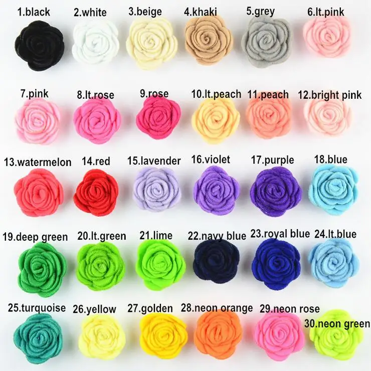 30PCS 4CM felt fabric flower for kid headband DIY craft can choose colors(HMF-58)
30PCS 4CM felt fabric flower for kid headband DIY craft can choose colors(HMF-58)