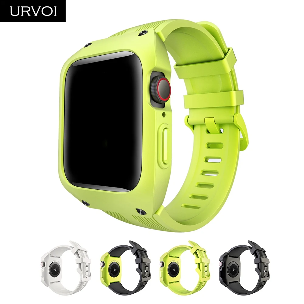 URVOI Band for apple watch series 4 with full case for iwatch sport band waterproof soft silicone strap hard case antishock 44mm 
URVOI Band for apple watch series 4 with full case for iwatch sport band waterproof soft silicone strap hard case antishock 44mm