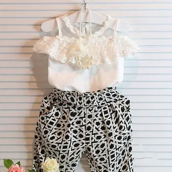 Summer Cute Girls Lace Floral Tops Check Pants Outfits Brief New Clothes 2PCS Fashion Toddler Girls Kids Clothes Set
Summer Cute Girls Lace Floral Tops Check Pants Outfits Brief New Clothes 2PCS Fashion Toddler Girls Kids Clothes Set