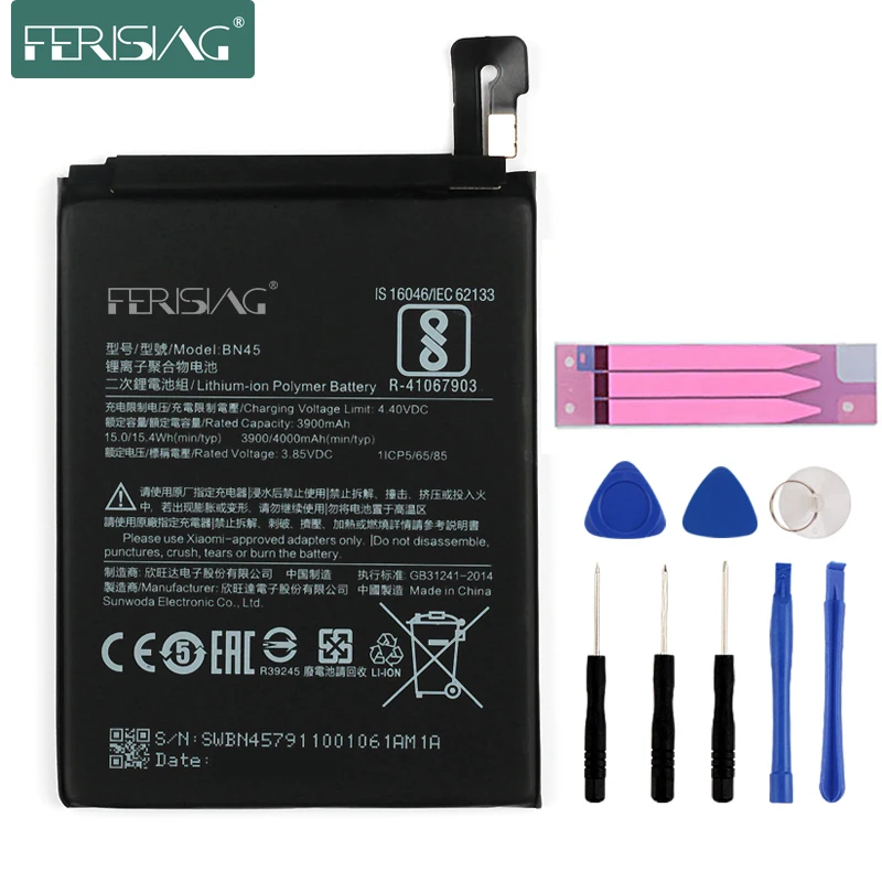 FERISING Original A+ BN45 BN36 BN20 BN31 Battery For Xiaomi Mi note2 6X 5C 5X Redmi Note 5 5A Replacement Phone Batteries
FERISING Original A+ BN45 BN36 BN20 BN31 Battery For Xiaomi Mi note2 6X 5C 5X Redmi Note 5 5A Replacement Phone Batteries