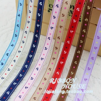 Hot sale 9mm single face printed sea anchor grosgrain ribbon for Christmas/Wedding Decorative Gift Packing Crafts 2 Meters/lot
Hot sale 9mm single face printed sea anchor grosgrain ribbon for Christmas/Wedding Decorative Gift Packing Crafts 2 Meters/lot