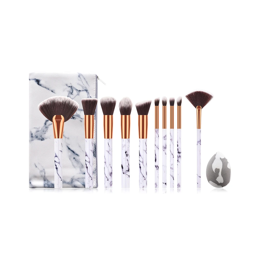 Best Selling 10pcs/1set Professional Brushes Set Foundation Powder Blush Brush Makeup With Bag | Красота и здоровье