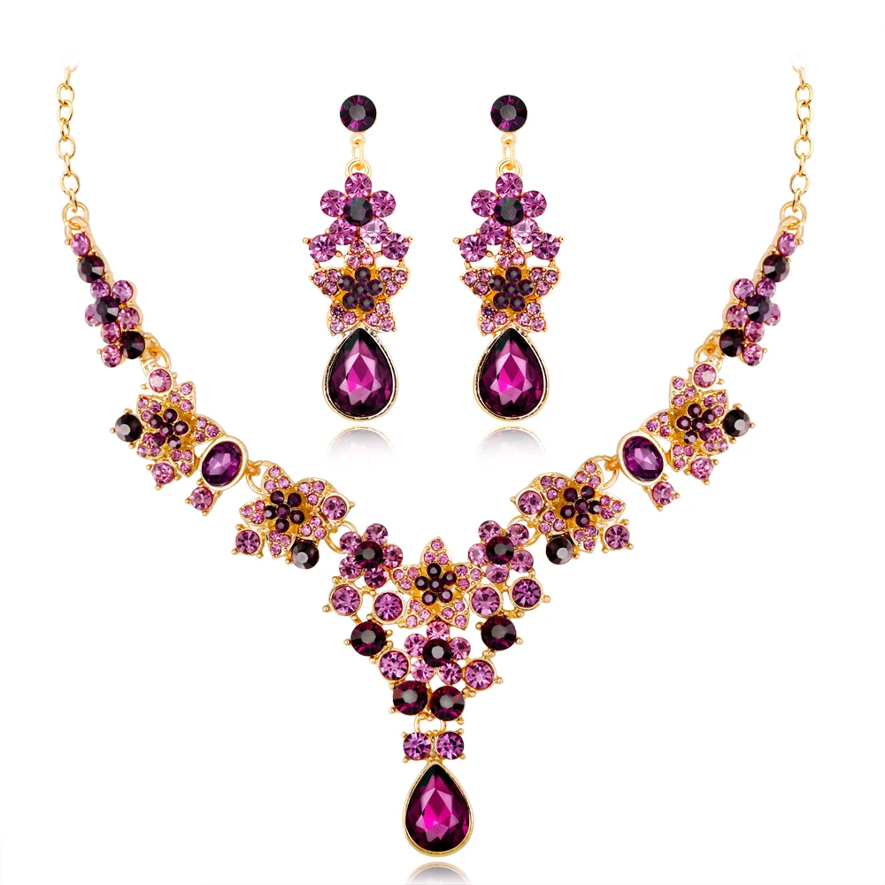 5Colors Luxury Shine Austrilia Crystal Jewelry Sets For Women Wedding Party Bridal Waterdrop Shape Pendant Earrings/Necklace
5Colors Luxury Shine Austrilia Crystal Jewelry Sets For Women Wedding Party Bridal Waterdrop Shape Pendant Earrings/Necklace