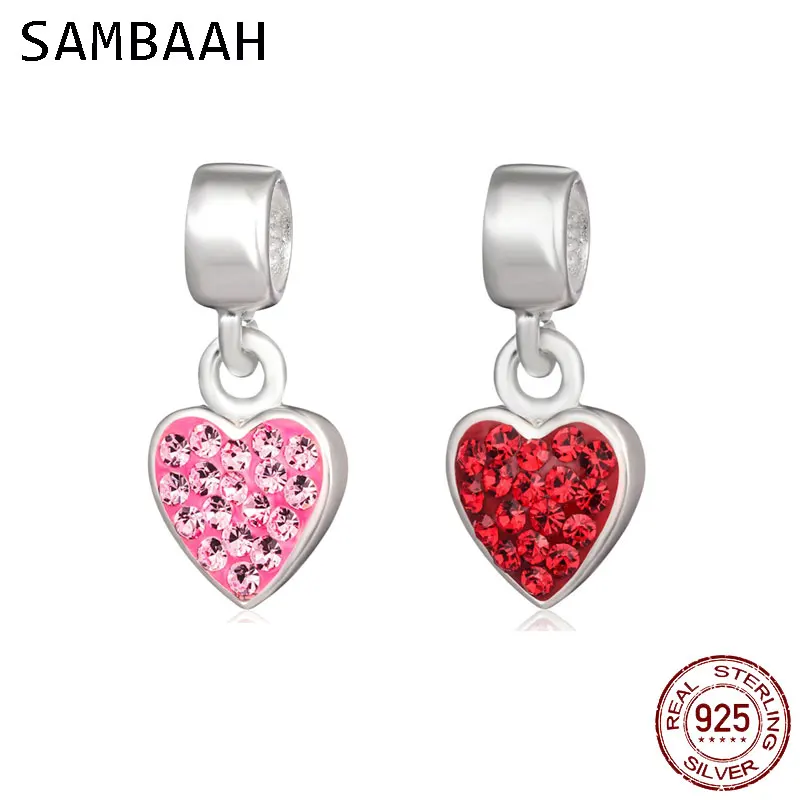 Sambaah 925 Sterling Silver Dangle Heart Love Charm Pendant with Austrian Crystal for Original Pandora Valentine's Day Bracelet
Sambaah 925 Sterling Silver Dangle Heart Love Charm Pendant with Austrian Crystal for Original Pandora Valentine's Day Bracelet