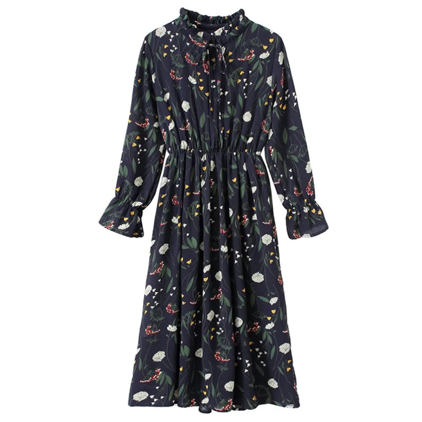 Autumn Vintage Fashion Women Long Ruffles Chiffon Dress 3/4 Sleeved Print Dress Elegant Casual Party Dresses Sexy Vestidos WZ085
Autumn Vintage Fashion Women Long Ruffles Chiffon Dress 3/4 Sleeved Print Dress Elegant Casual Party Dresses Sexy Vestidos WZ085