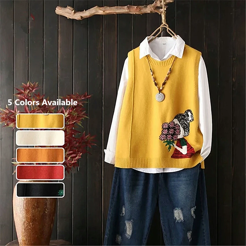 Women Casual Knitted O Neck Spring Autumn Sweater Vest Loose Pullover Soft & Warm Winter Clothes Sleeveless Ladies Knit Jumpers
Women Casual Knitted O Neck Spring Autumn Sweater Vest Loose Pullover Soft & Warm Winter Clothes Sleeveless Ladies Knit Jumpers