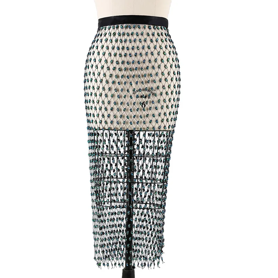 Crystal 2019 Grid Flash Fashion Hollow Out Sexy Skirt Shinning Elegant Elastic Waist Metallic Womens Perspective Middle Skirts
Crystal 2019 Grid Flash Fashion Hollow Out Sexy Skirt Shinning Elegant Elastic Waist Metallic Womens Perspective Middle Skirts