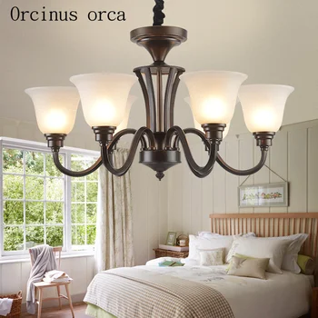 American retro garden iron chandelier living room restaurant Nordic modern minimalist glass pendant lamp free shipping 
American retro garden iron chandelier living room restaurant Nordic modern minimalist glass pendant lamp free shipping