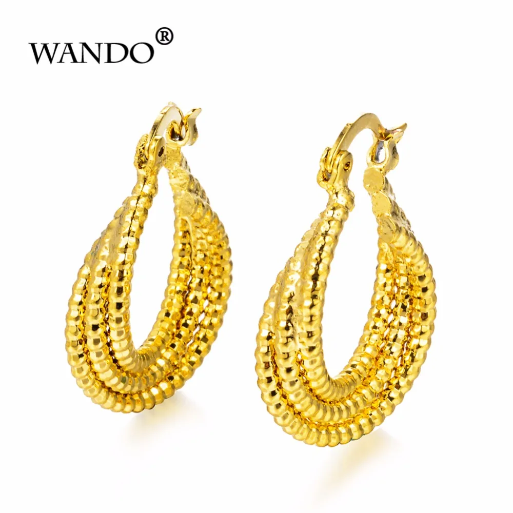WANDO Jewelry Fashion Women Arab Middle East Hollow Big Size Gold Color Earrings Daily Use Accessories e14
WANDO Jewelry Fashion Women Arab Middle East Hollow Big Size Gold Color Earrings Daily Use Accessories e14