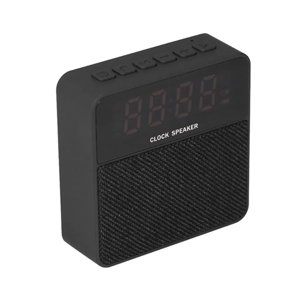 New Mini T1 Fabric Alarm Clock Card Bluetooth Speaker Portable Wireless Loudspeaker Sound System Music Surround Outdoor Speaker
New Mini T1 Fabric Alarm Clock Card Bluetooth Speaker Portable Wireless Loudspeaker Sound System Music Surround Outdoor Speaker