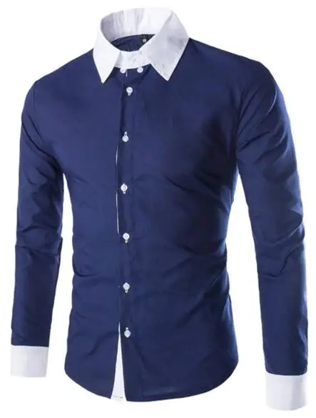2018 Men 'S Fashion Solid Long -Sleeved Shirt Stitching Design Leisure Slim Long Sleeve Shirt Single -Breasted Shirt Was Thin
2018 Men 'S Fashion Solid Long -Sleeved Shirt Stitching Design Leisure Slim Long Sleeve Shirt Single -Breasted Shirt Was Thin