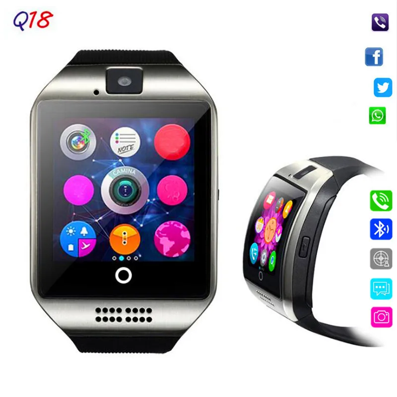 Q18 Smart Watch Bluetooth Wristwatch Curved Touch Screen Support Camera Sim TF Card Compatible Android&IOS Phone pk GT08 DZ09 Y1
Q18 Smart Watch Bluetooth Wristwatch Curved Touch Screen Support Camera Sim TF Card Compatible Android&IOS Phone pk GT08 DZ09 Y1