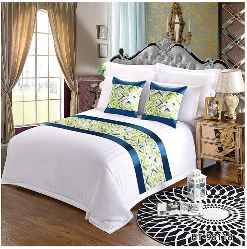 European Luxury Style Bed Runner Scarf Green and Blue Motel Hotel Home Bedding Bed Tail Towel Hotel for wedding party decoration
European Luxury Style Bed Runner Scarf Green and Blue Motel Hotel Home Bedding Bed Tail Towel Hotel for wedding party decoration