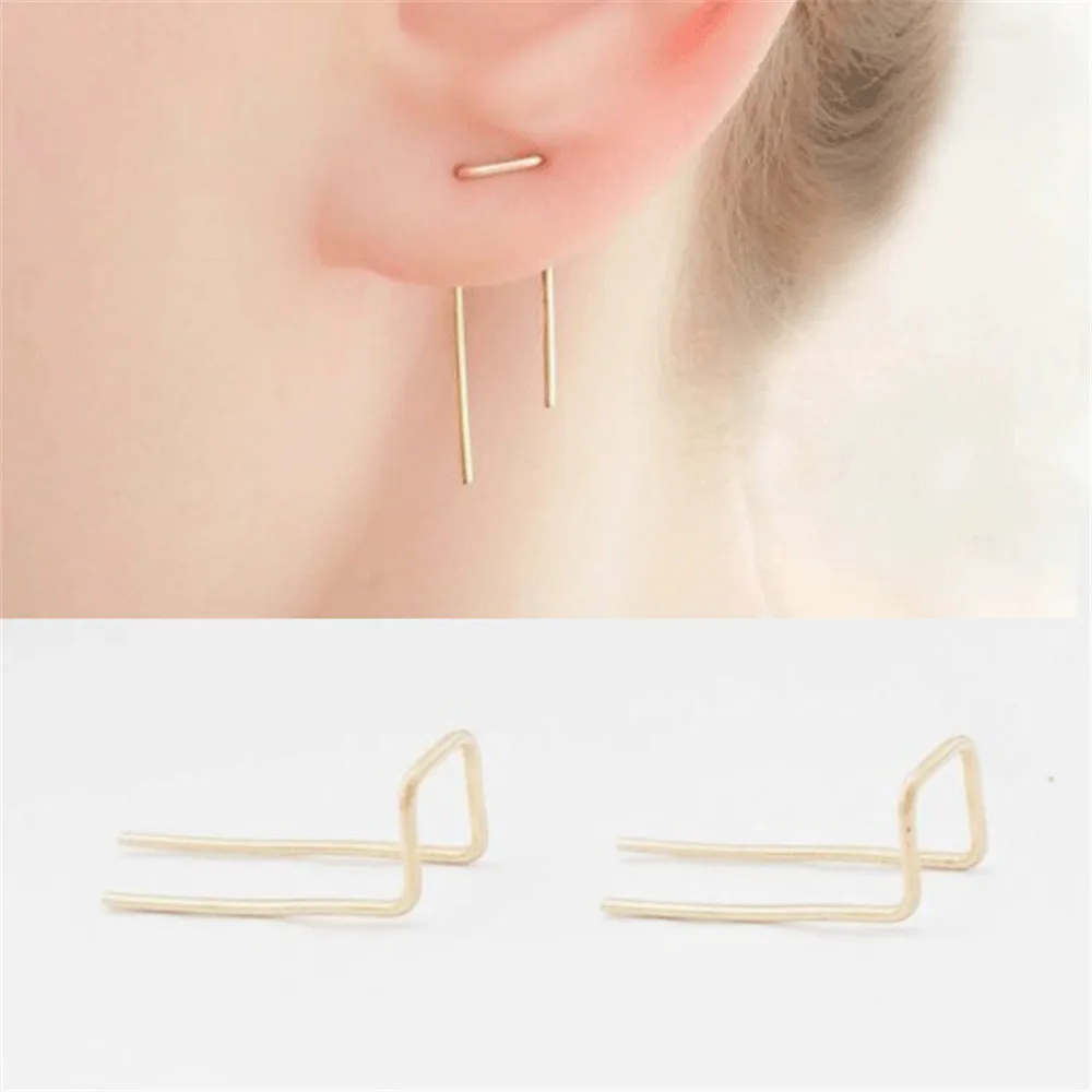 SexeMara New Punk Stick Simple Geometric Stud Earrings For Women Femme Bijoux Minimalist Small Bending Earrings Brincos oorbelle 
SexeMara New Punk Stick Simple Geometric Stud Earrings For Women Femme Bijoux Minimalist Small Bending Earrings Brincos oorbelle