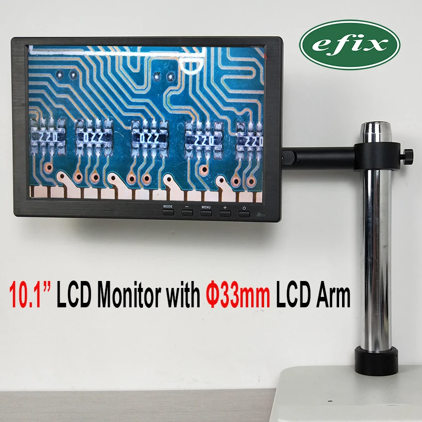efix 10.1" 8" LCD Screen Monitor HDMI USB VGA AV BNC with 33mm 25mm Diameter Metal Support Arm Monocular Trinocular Microscope
efix 10.1" 8" LCD Screen Monitor HDMI USB VGA AV BNC with 33mm 25mm Diameter Metal Support Arm Monocular Trinocular Microscope