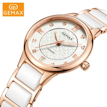 GEMAX Ladies Watch MIYOTA Quartz Movement 50m Waterproof Women Watch Ceramic Strap Wristwatches Gift Box Dropshipping 2018
GEMAX Ladies Watch MIYOTA Quartz Movement 50m Waterproof Women Watch Ceramic Strap Wristwatches Gift Box Dropshipping 2018