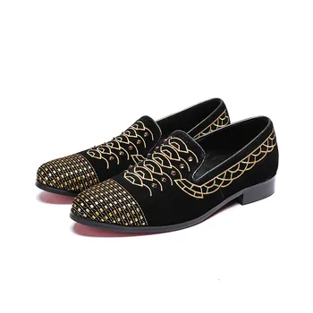 Gold Embroidery slid-on casual slip-on low heel men shoes hanghmade wedding male personality shoes
Gold Embroidery slid-on casual slip-on low heel men shoes hanghmade wedding male personality shoes
