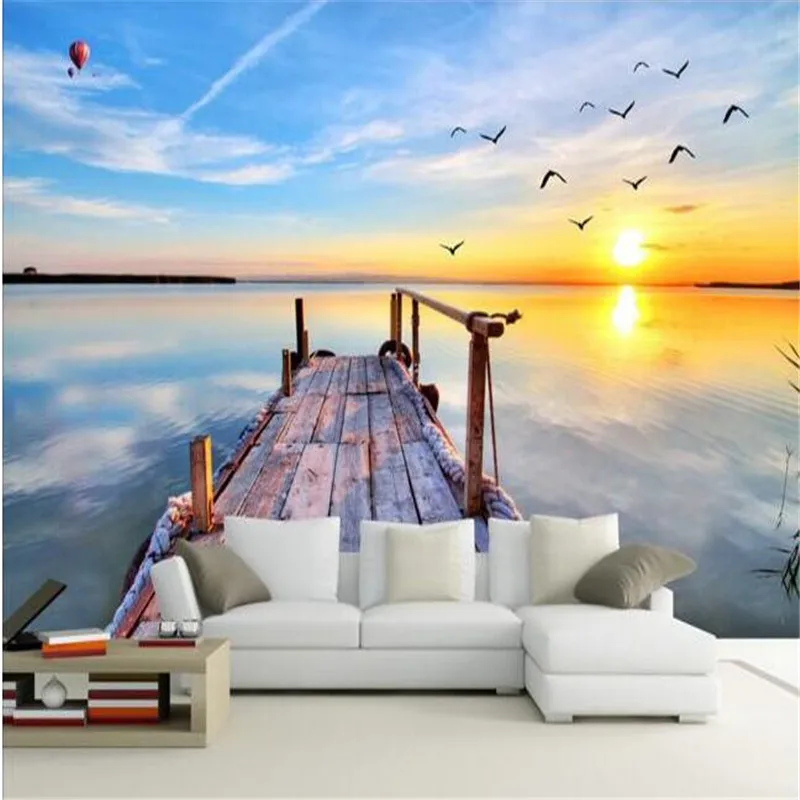 beibehang 3d large wall wallpaper mural HD Sea bird coast dock early in the morning sun glares backdrop custom silk photo
beibehang 3d large wall wallpaper mural HD Sea bird coast dock early in the morning sun glares backdrop custom silk photo