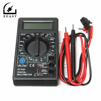 DT832 Professional Digital Multimeter LCD DC AC Voltmeter Ammeter Ohm Tester Tools with Test Probe
DT832 Professional Digital Multimeter LCD DC AC Voltmeter Ammeter Ohm Tester Tools with Test Probe