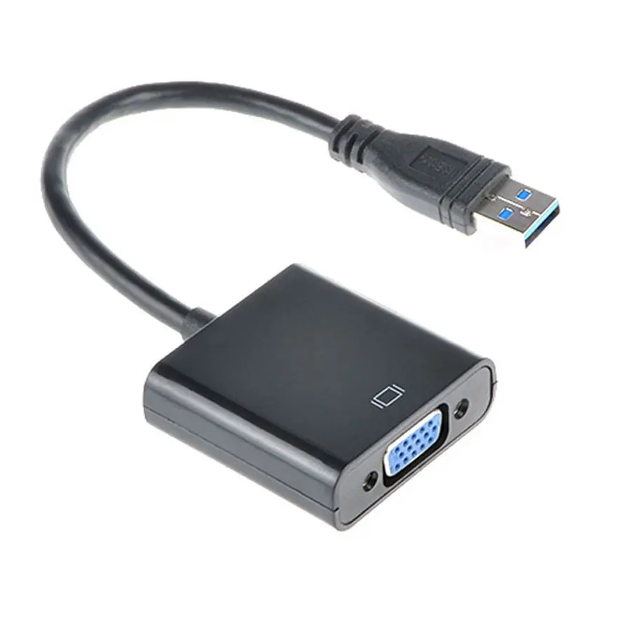 Внешний адаптер-конвертер USB 3 0 в VGA для видеодисплея внешняя видеографическая
