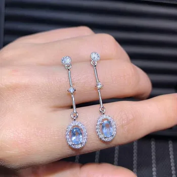 video! Fidelity natural 4*6mm Aquamarine stud earrings s925 sterling silver fresh fine jewelry women Natural Light blue gemstone
video! Fidelity natural 4*6mm Aquamarine stud earrings s925 sterling silver fresh fine jewelry women Natural Light blue gemstone