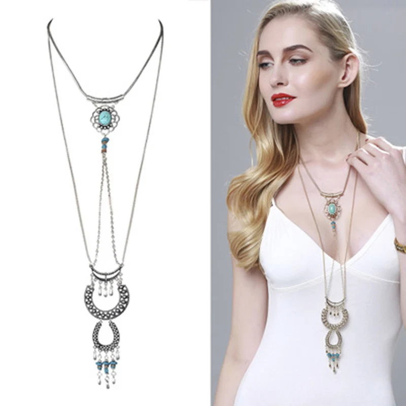 Bohemia Long Pendant Tassel Necklace Women Link Chain Antique Silver/Gold Necklaces Fashion Jewelry
Bohemia Long Pendant Tassel Necklace Women Link Chain Antique Silver/Gold Necklaces Fashion Jewelry