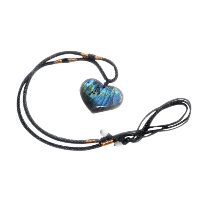 Natural Labradorite Moonstone Love Ocean Heart Pendant Jewelry Necklace Crystal Semi-Gemstone Energy Heart Shape
Natural Labradorite Moonstone Love Ocean Heart Pendant Jewelry Necklace Crystal Semi-Gemstone Energy Heart Shape