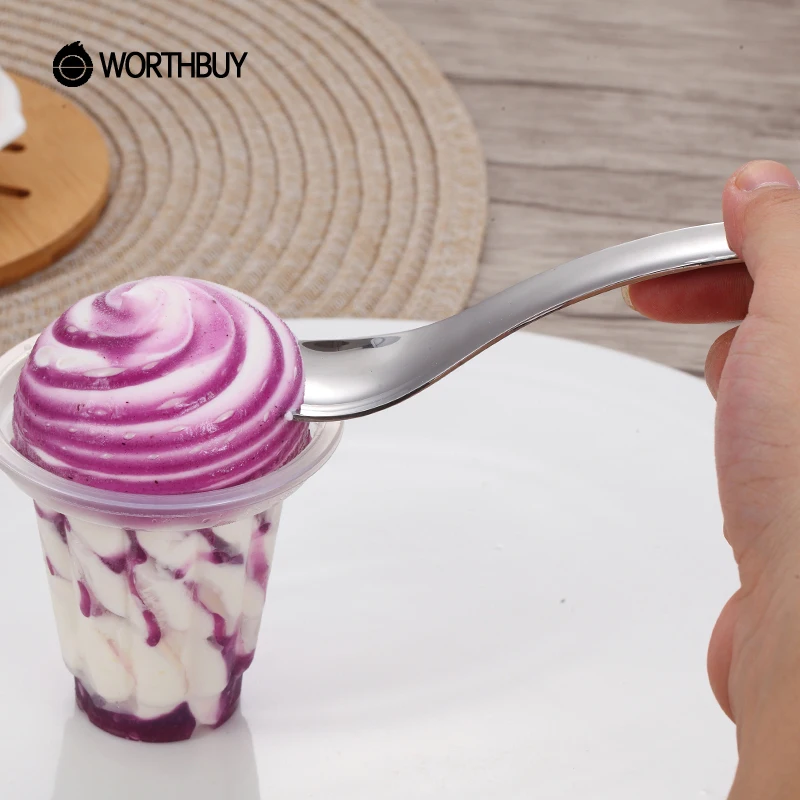 WORTHBUY 304 Stainless Steel Dessert Spoon For Kids Cake Ice Cream Spoon Kitchen Accessories Restaurant Dinner Soup Scoops
WORTHBUY 304 Stainless Steel Dessert Spoon For Kids Cake Ice Cream Spoon Kitchen Accessories Restaurant Dinner Soup Scoops