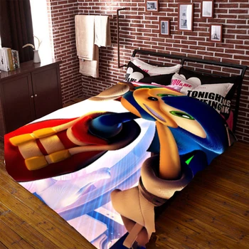 Sonic The Hedgehog 150*210CM Single-side Cartoon Quilt Cover #40393