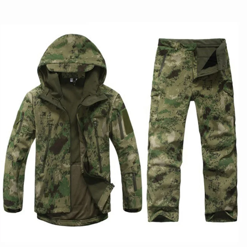 Зимняя куртка мужская для улицы спортивная армейский камуфляж пальто военное